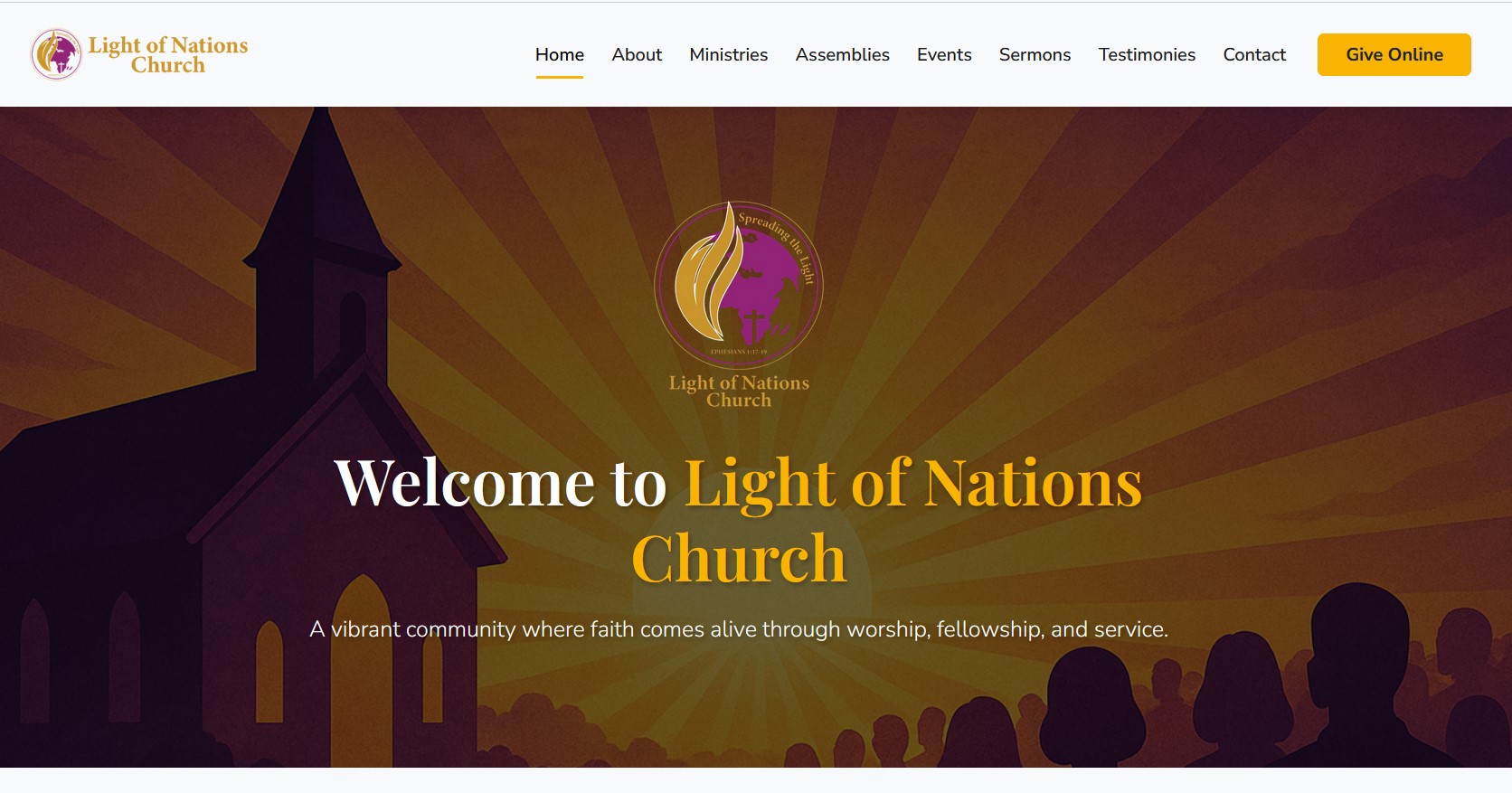 Kenyan church website example