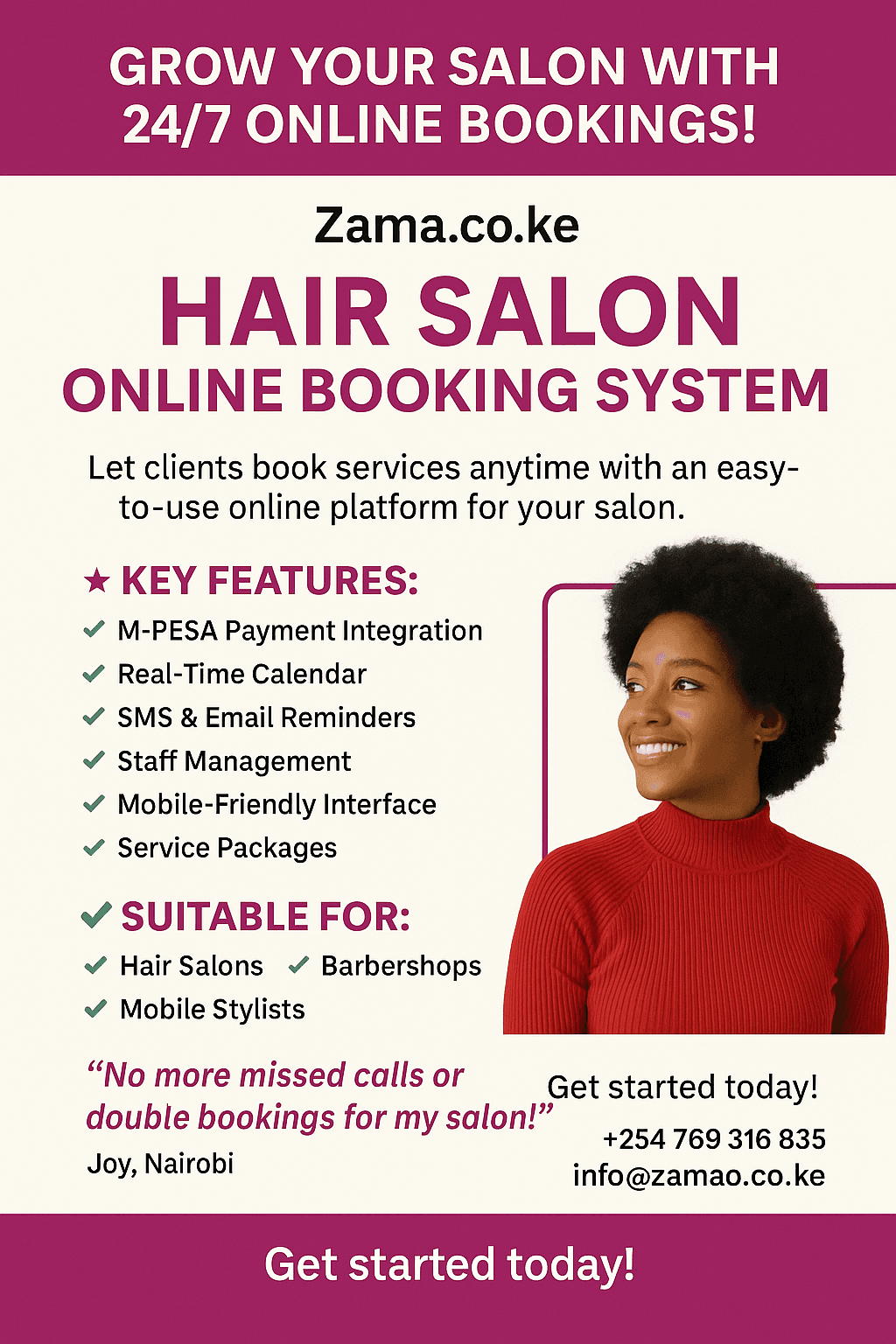 Hair Salon Online Booking System