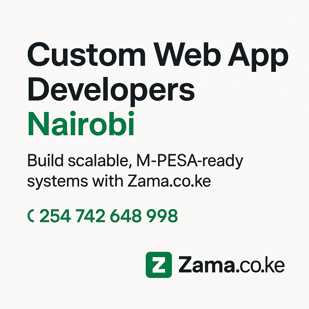 Custom Web App Developers Nairobi