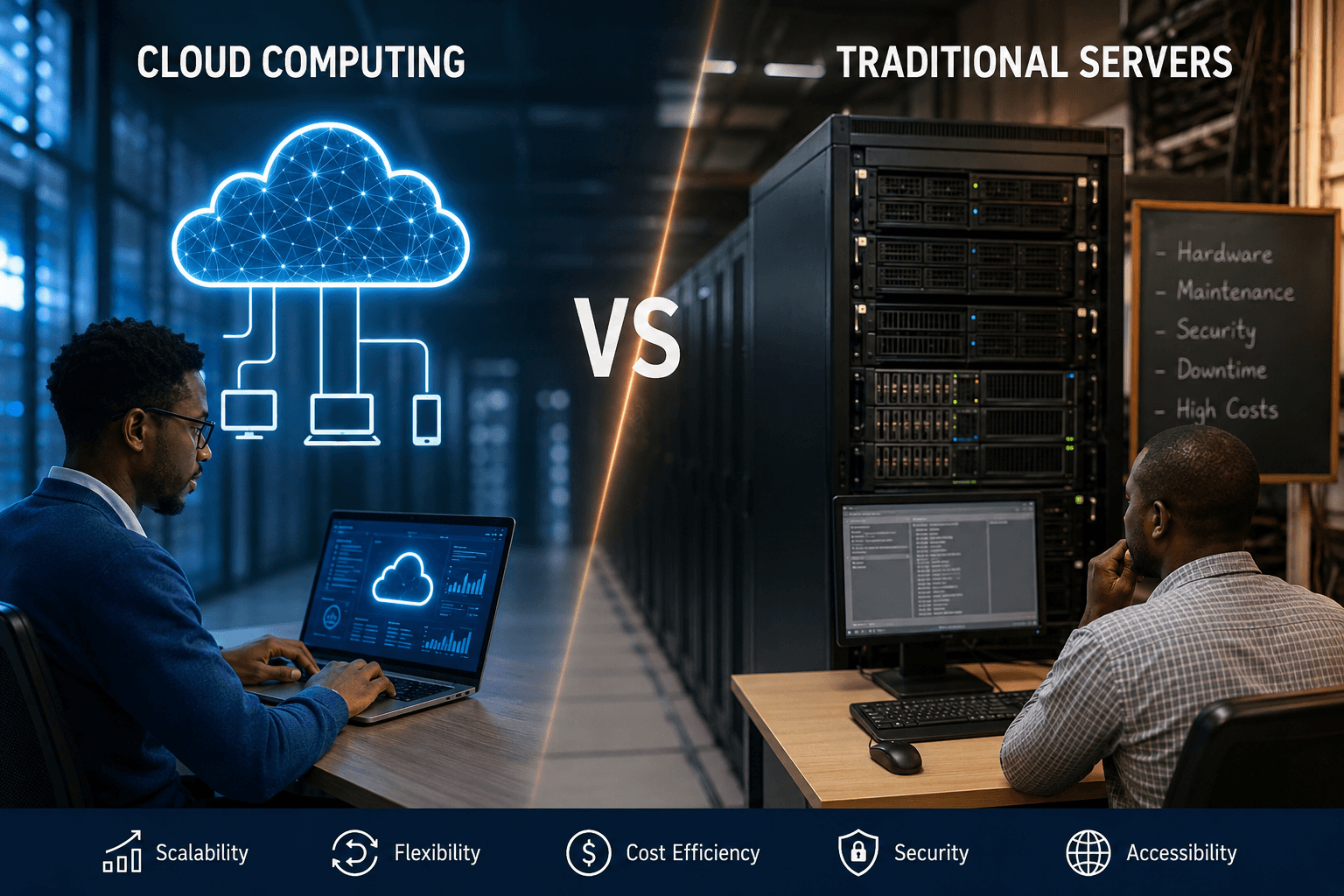 cloud computing vs traditional servers