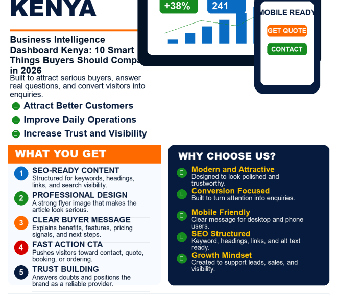 Business Intelligence Dashboard Kenya: 10 Smart Things Buyers Should Compare in 2026