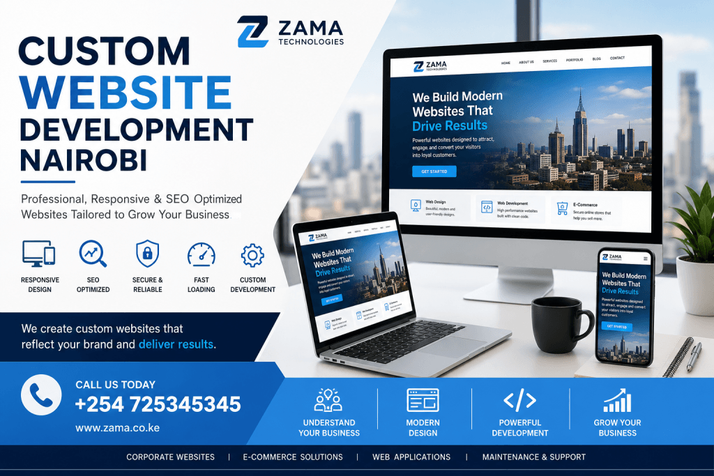 Custom website development Nairobi