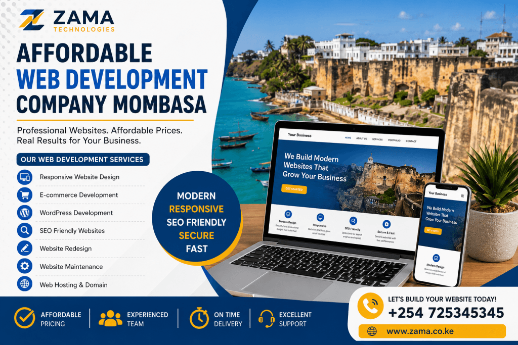 affordable web development company Mombasa