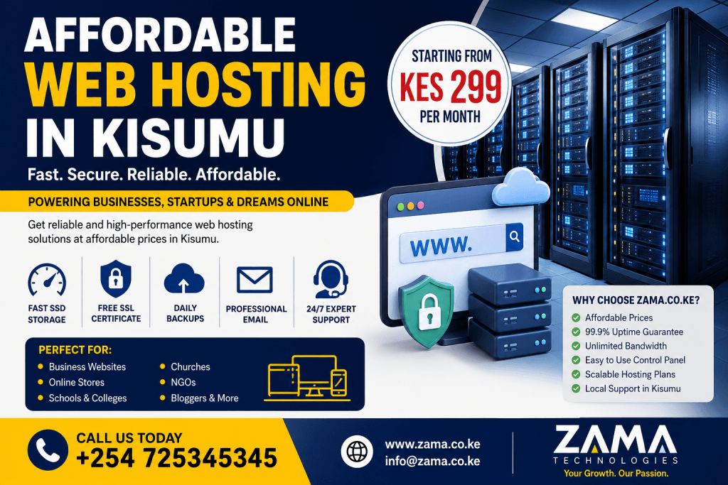 affordable web hosting in Kisumu