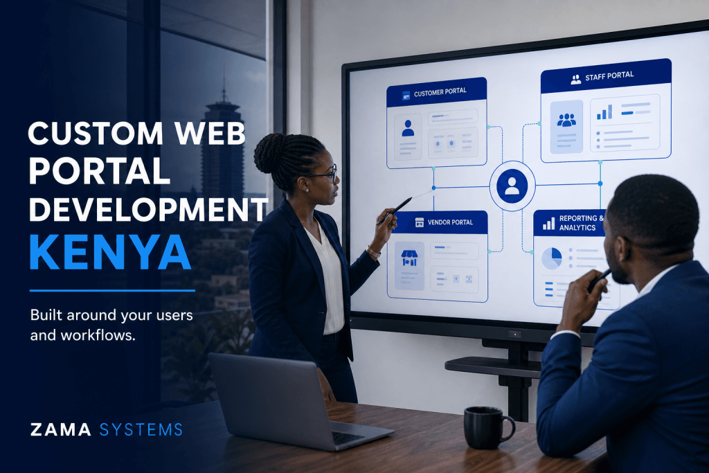 Custom Web Portal Development Kenya by Zama Systems