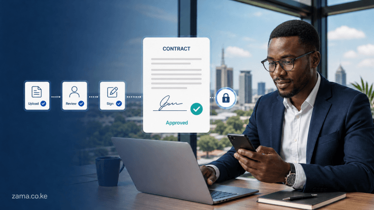 Electronic signature workflow Kenya with secure digital contract approval