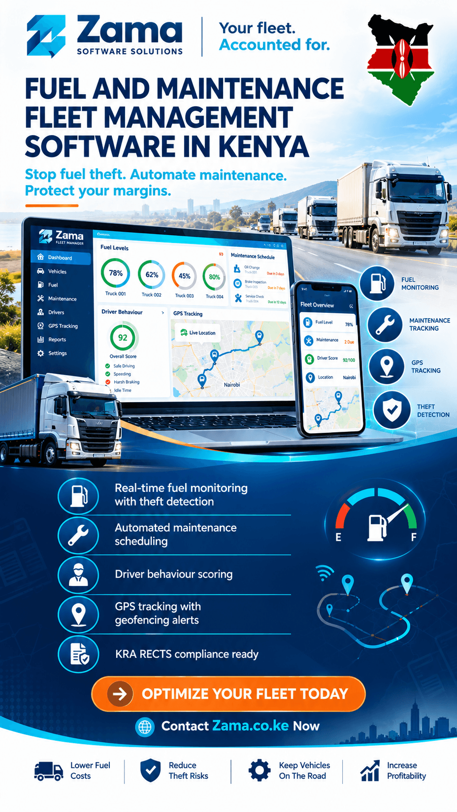 Fuel and maintenance fleet management software in Kenya