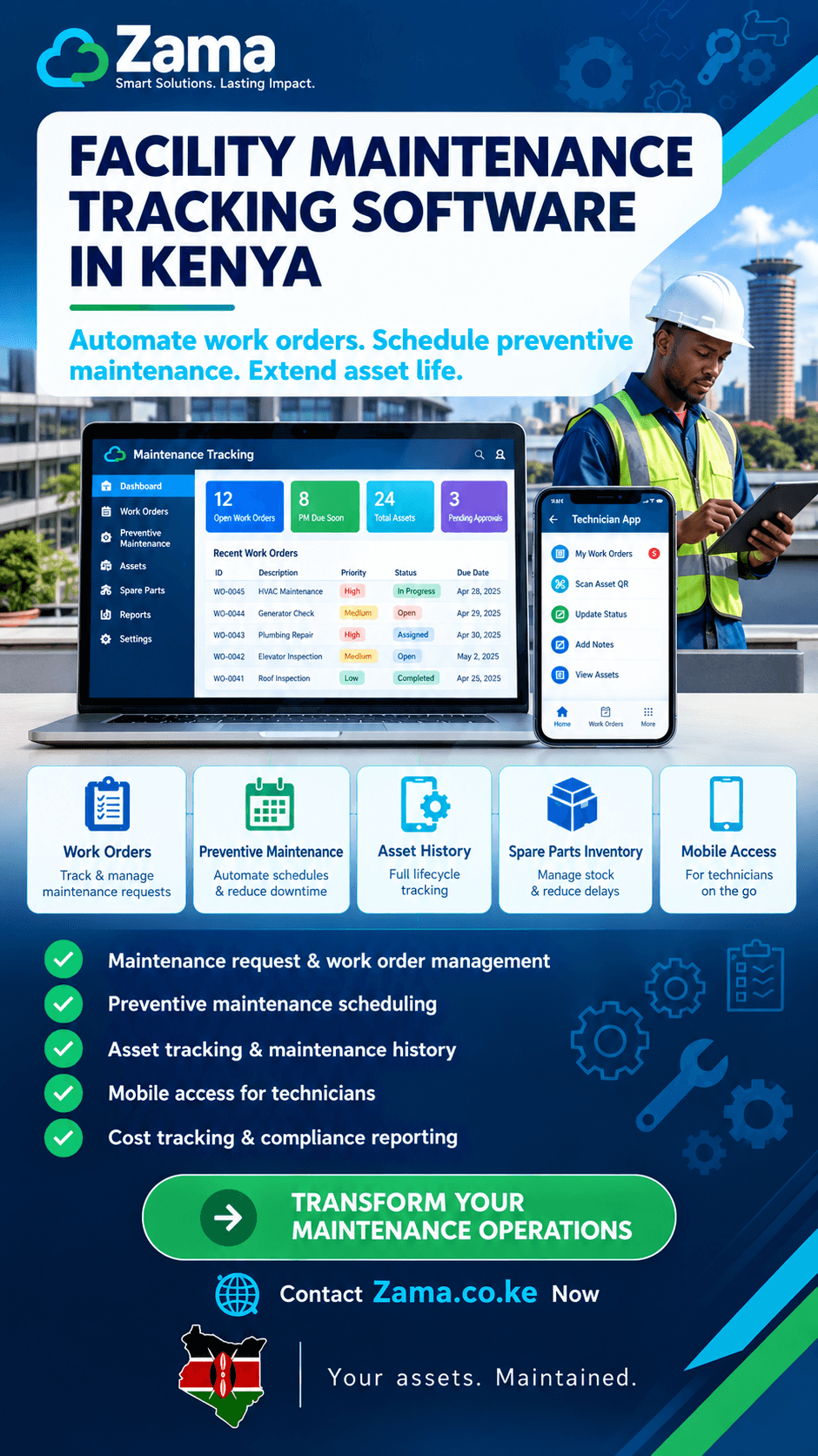Facility maintenance tracking software in Kenya