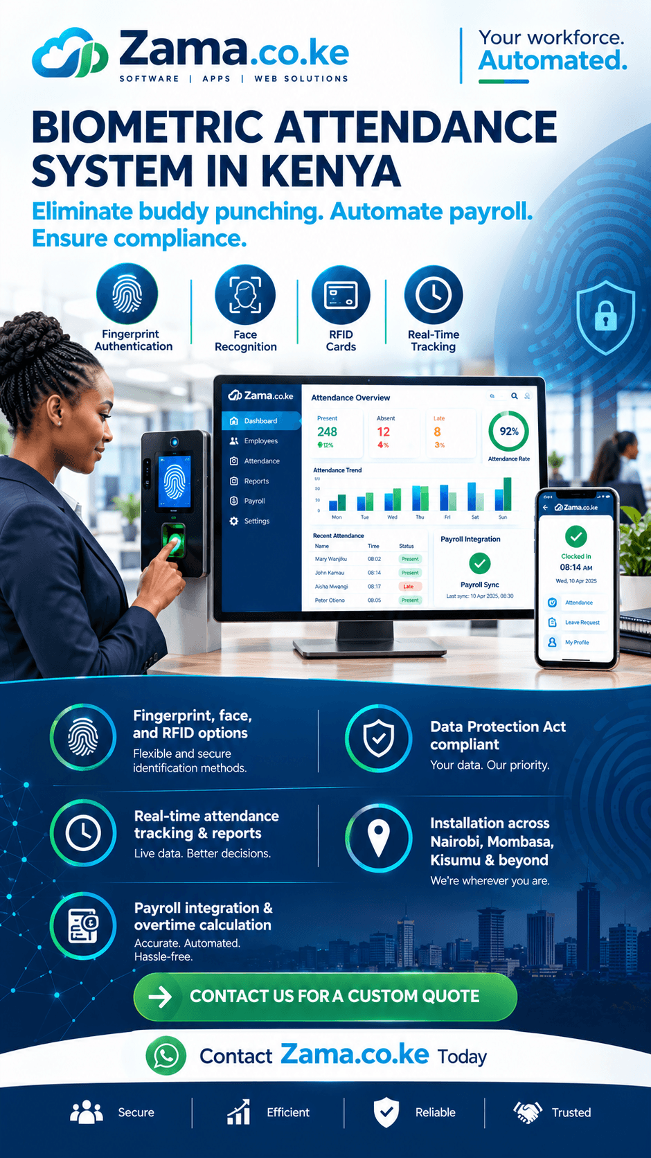 Biometric attendance system in Kenya