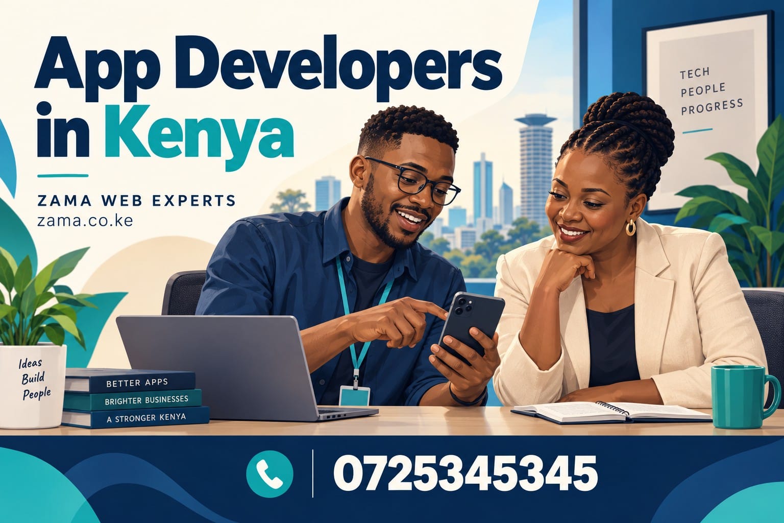 app developers in kenya — Zama Web Experts, call 0725345345