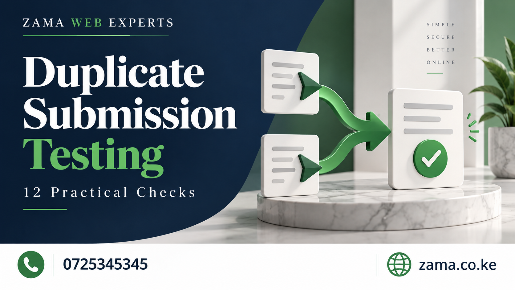 Duplicate Submission Testing illustration — call 0725345345