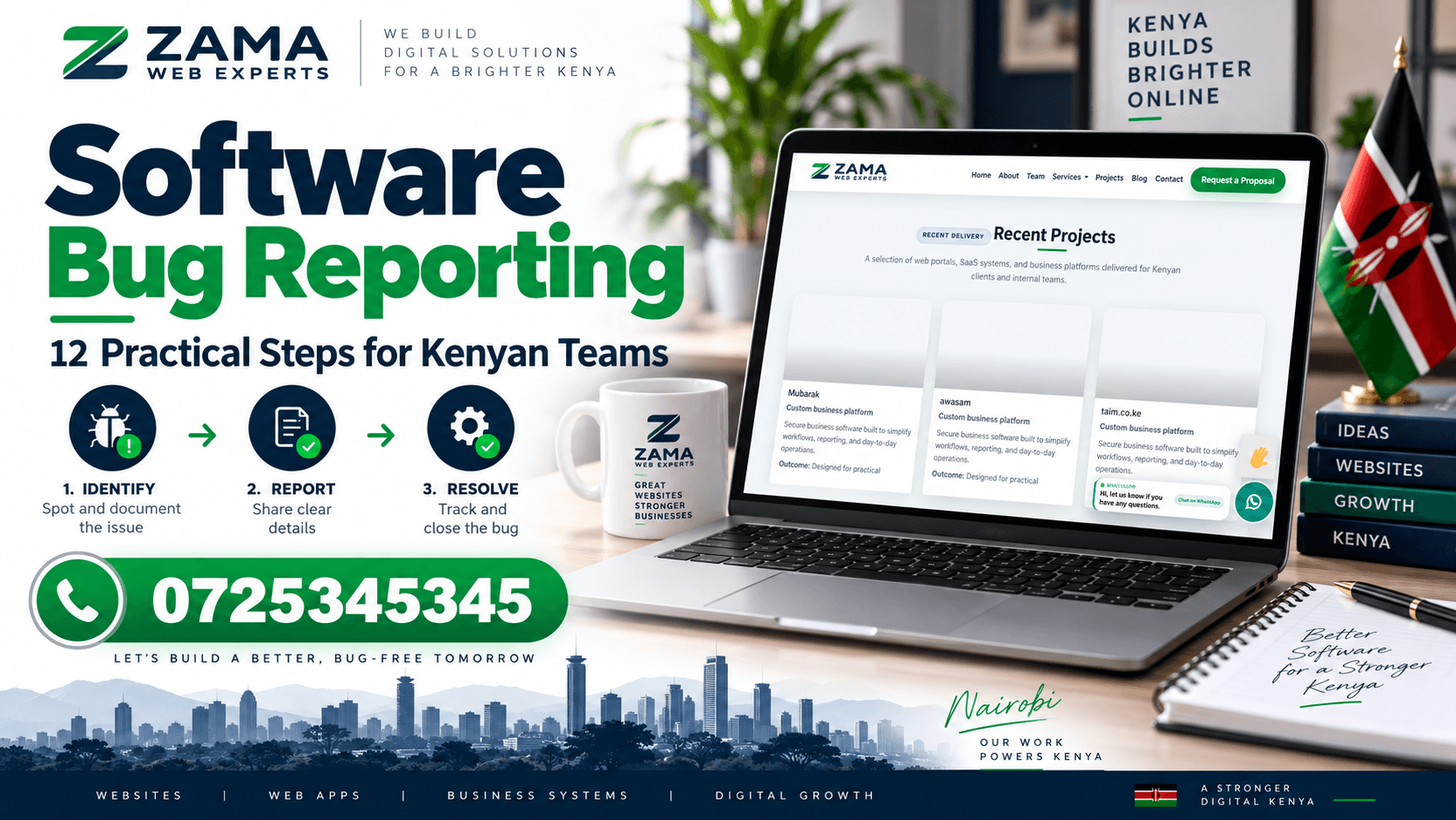 software bug reporting — Zama Web Experts. Call 0725345345.