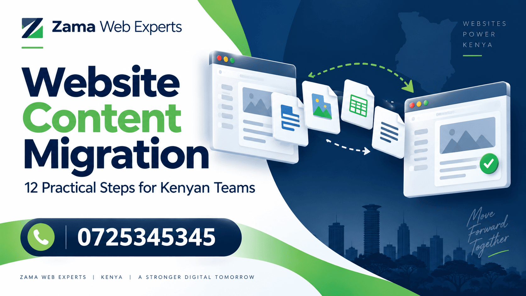 Website content migration with Zama Web Experts; call 0725345345
